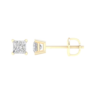10K Gold 1/2 CT. T.W. Lab-Grown Diamond Square Studs