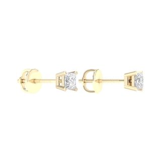 10K Gold 1/2 CT. T.W. Lab-Grown Diamond Square Studs
