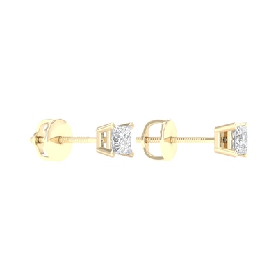 10K Gold 1/2 CT. T.W. Lab-Grown Diamond Square Studs