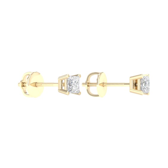 10K Gold 1/2 CT. T.W. Lab-Grown Diamond Square Studs