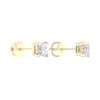 Thumbnail Image 3 of 10K Gold 1 CT. T.W. Lab-Grown Diamond Square Studs