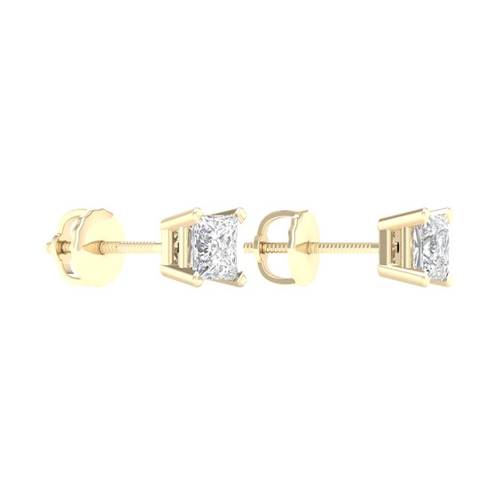 10K Gold 1 CT. T.W. Lab-Grown Diamond Square Studs