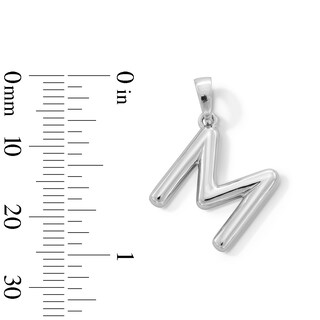 Sterling Silver Tube Initial Necklace Charm