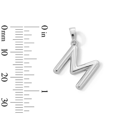 Sterling Silver Tube Initial Necklace Charm