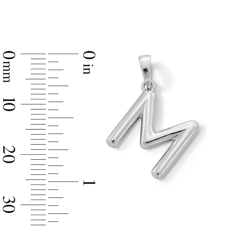 Main Image 2 of Sterling Silver Tube Initial Necklace Charm