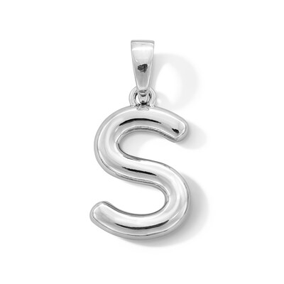 Sterling Silver Tube Initial Charm