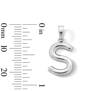 Sterling Silver Tube Initial Charm