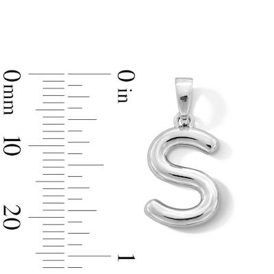 Sterling Silver Tube Initial Charm