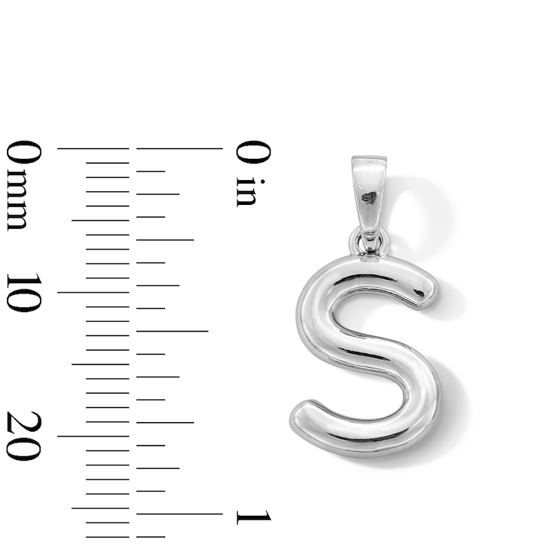 Main Image 2 of Sterling Silver Tube Initial Necklace Charm