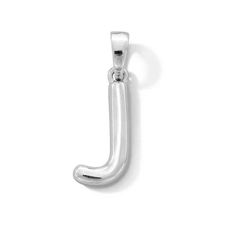Main Image 1 of Sterling Silver Tube Initial Necklace Charm