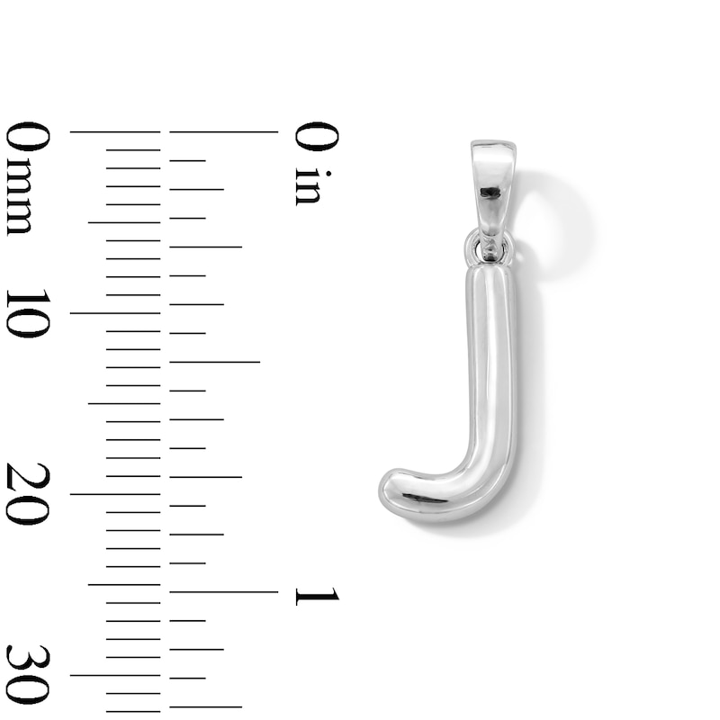 Main Image 2 of Sterling Silver Tube Initial Necklace Charm