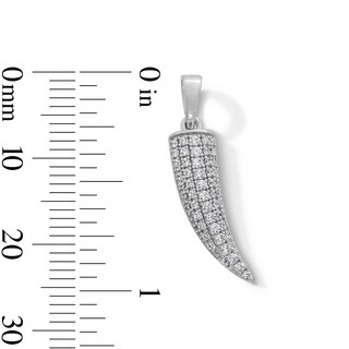 Sterling Silver CZ Saber Tooth Necklace Charm