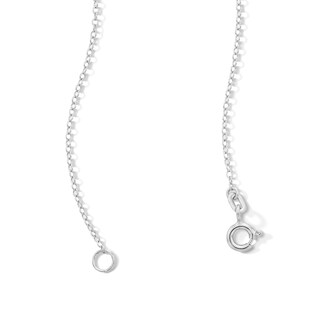 Sterling Silver CZ Cluster Heart Pendant - 16" + 2"