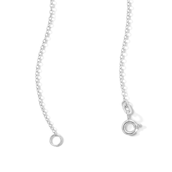Sterling Silver CZ Cluster Heart Pendant - 16" + 2"