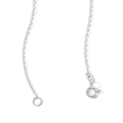 Sterling Silver CZ Faith Pendant - 16" + 2"