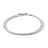 Thumbnail Image 1 of Solid Sterling Silver Diamond-Cut Foxtail Chain Bracelet - 7"