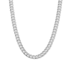 Thumbnail Image 1 of Solid Sterling Silver Diamond-Cut Flat Curb Chain - 24"