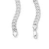 Thumbnail Image 2 of Solid Sterling Silver Diamond-Cut Flat Curb Chain - 24"