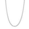 Thumbnail Image 1 of Solid Sterling Silver Diamond-Cut Miami Cuban Curb Chain - 22"