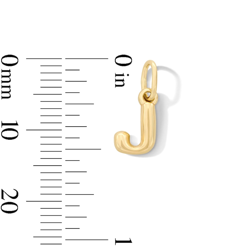 Main Image 2 of 10K Hollow Gold Initial "J" Charm