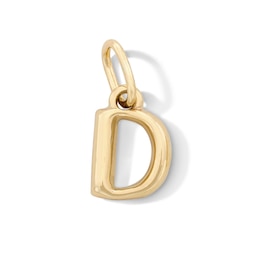 10K Hollow Gold Initial "D" Charm