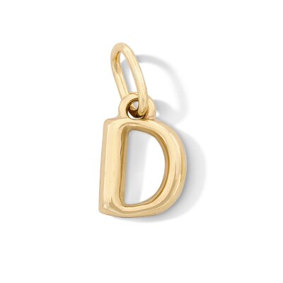10K Hollow Gold Initial "D" Charm