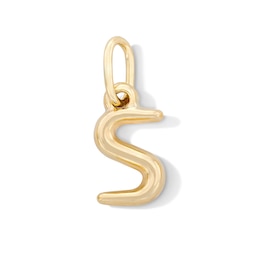 10K Hollow Gold Initial "S" Charm