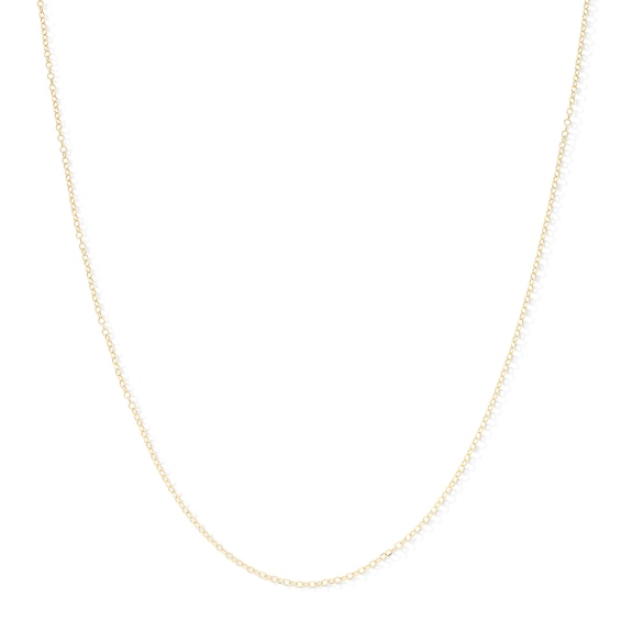 10K Solid Gold Diamond-Cut Cable Chain - 20"
