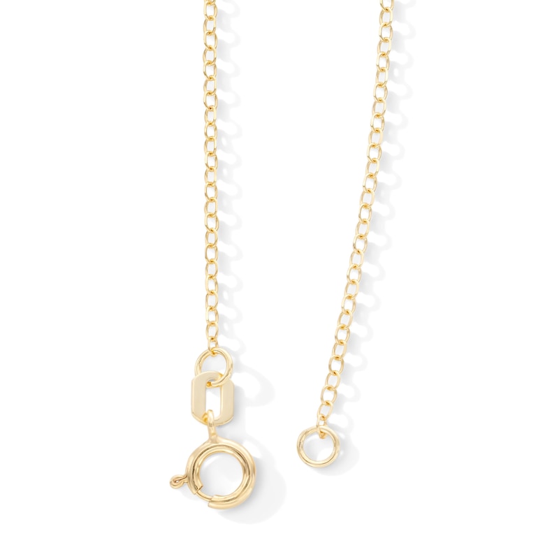 Main Image 2 of 10K Solid Gold Diamond-Cut Cable Chain - 20"