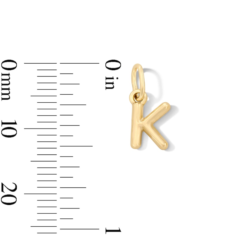 Main Image 2 of 10K Hollow Gold Initial "K" Charm