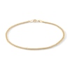 Thumbnail Image 1 of 10K Gold Diamond-Cut Double Curb Chain Bracelet - 7"