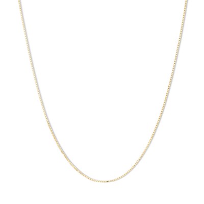 10K Solid Gold Diamond-Cut Box Chain - 24"