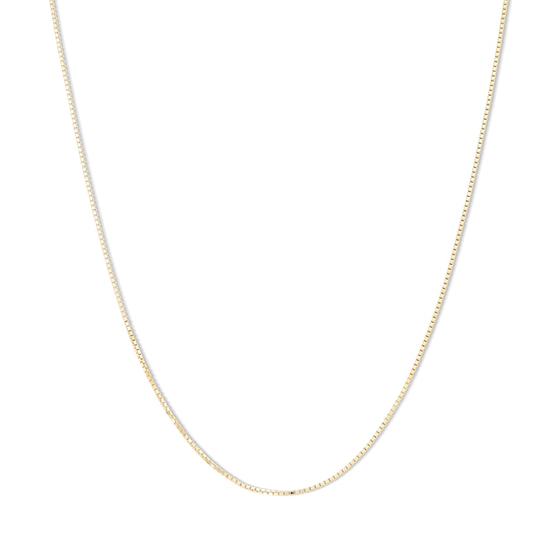 10K Solid Gold Diamond-Cut Box Chain - 24"