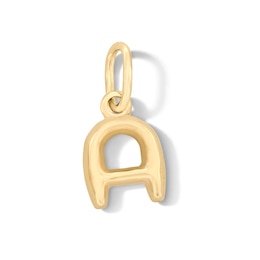 10K Hollow Gold Initial "A" Charm