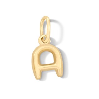 10K Hollow Gold Initial "A" Charm