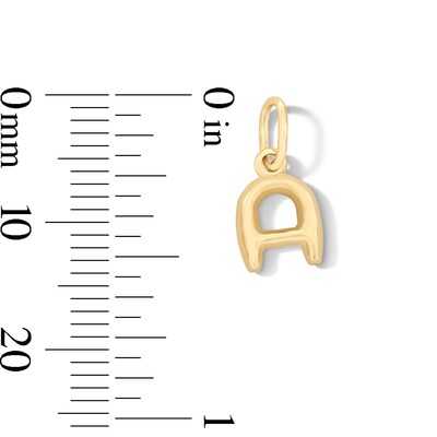 10K Hollow Gold Initial "A" Charm