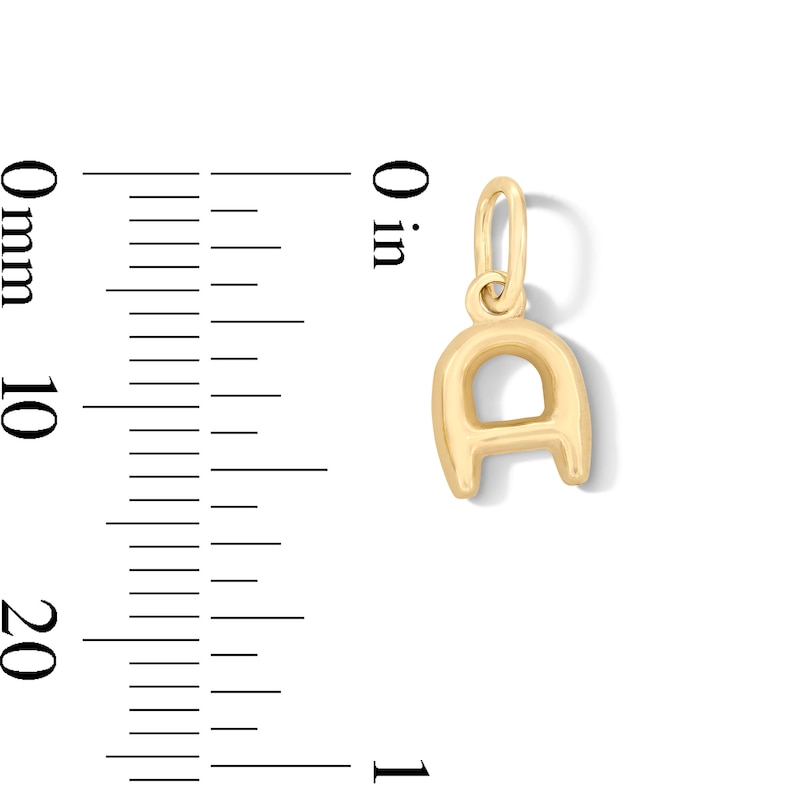 Main Image 2 of 10K Hollow Gold Initial "A" Charm