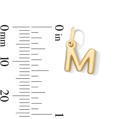 10K Hollow Gold Initial "M" Charm