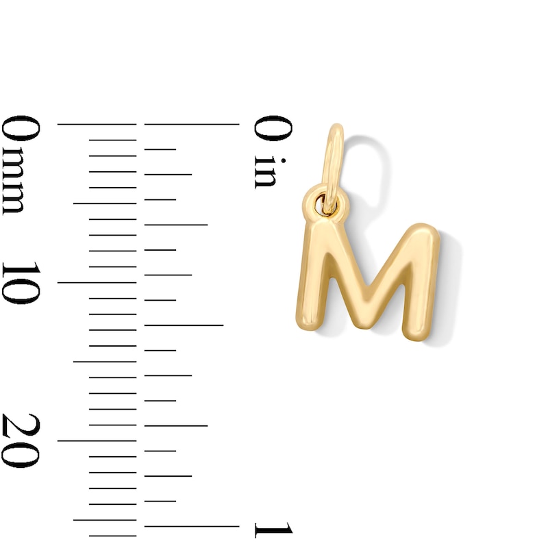 Main Image 2 of 10K Hollow Gold Initial "M" Charm