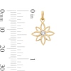 Thumbnail Image 2 of 10K Semi-Solid Gold CZ Lotus Necklace Charm
