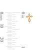 Thumbnail Image 3 of 10K Gold CZ Small Cross Studs