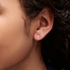 Thumbnail Image 2 of 10K Semi-Solid Gold CZ Rosette Studs