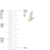 Thumbnail Image 3 of 10K Gold CZ Double Marquise Studs