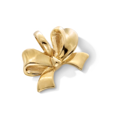 10K Gold Bow Necklace Charm