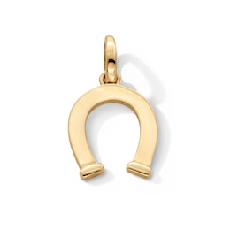 10K Gold Horseshoe Necklace Charm