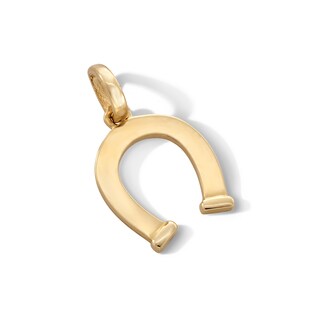 10K Gold Horseshoe Necklace Charm