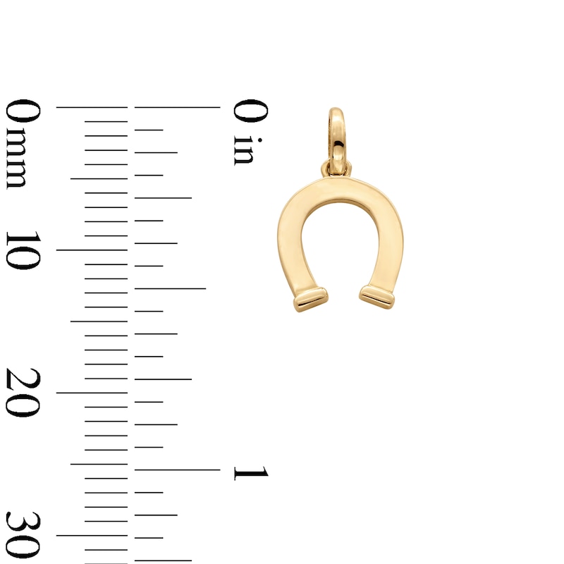 Main Image 3 of 10K Gold Horseshoe Necklace Charm