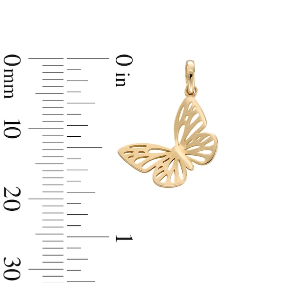 10K Gold Butterfly Charm