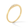 10K Solid Gold CZ Seven-Stone Ring - Size 7