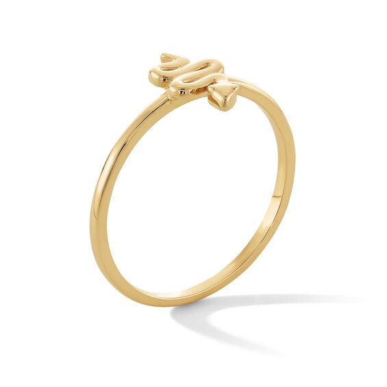 10K Solid Gold Snake Ring - Size 7